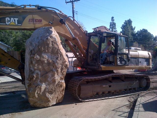 LACoPublicWorks's tweet photo. Pickens Canyon Mullally Relief Drain - One of the small rocks found while excavatiing for the new stormdrain #constnw http://t.co/GL3fRP3S5l