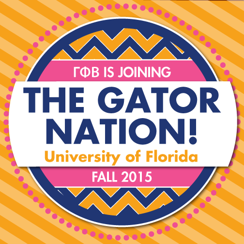 gpbcrescentmoon's tweet photo. We've been selected to colonize at @UF next fall! We're so proud to join the @UFPanhellenic community! #GrowGammaPhi http://t.co/8eMvTsnEGW