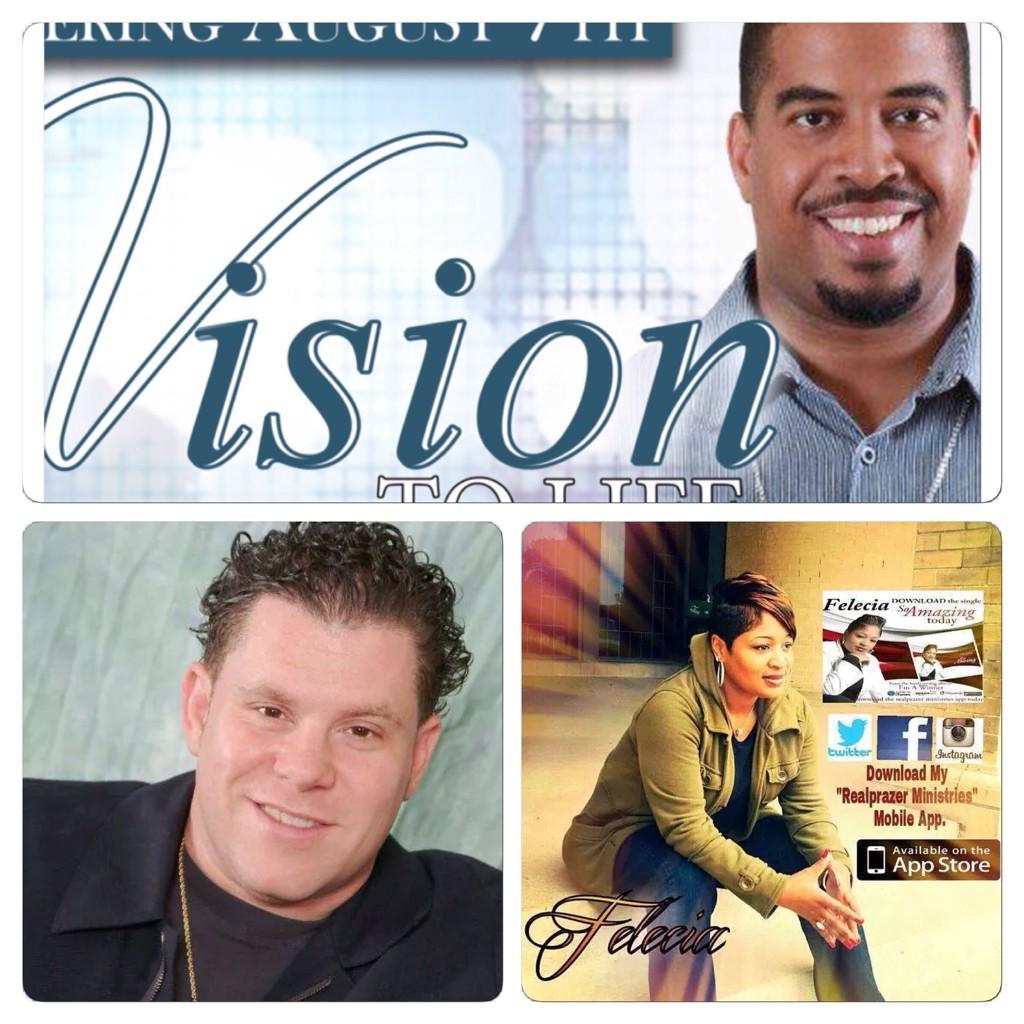 PastorGY3's tweet photo. Tune in tonight to Vision To Life at 6:30pm on http://t.co/ixCzcE9kJS. Guest will be @PastorTimothyJ and felecia shaw http://t.co/f6ILwNo1CI