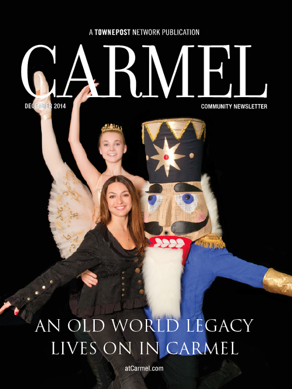carmel_magazine's tweet photo. Here is a preliminary (not final) shot of our cover for December @INBalletConserv http://t.co/vNJLaiypyu