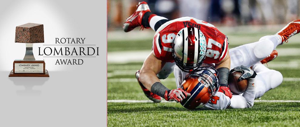 BuckeyeNotes's tweet photo. Joey Bosa is a finalist for the 2014 Rotary Lombardi Award! #GoBucks. #GoBosa! http://t.co/P1yKby0Pil http://t.co/bDJ0wo3dCu