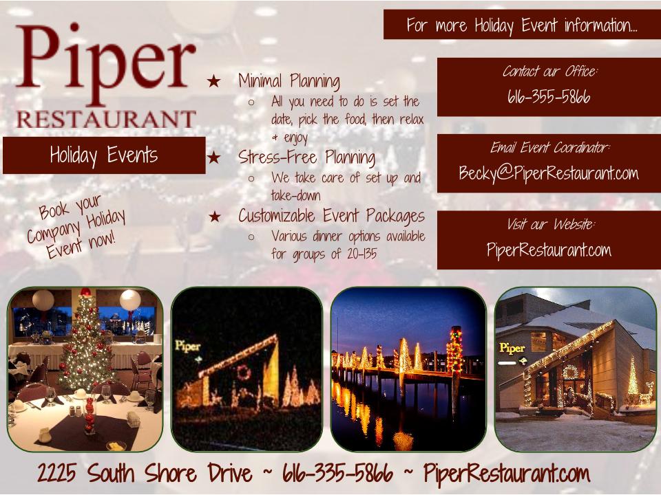 PipersView's tweet image. Holidays are right around the corner. Didn't plan a Holiday Event yet? We have some dates open in December!