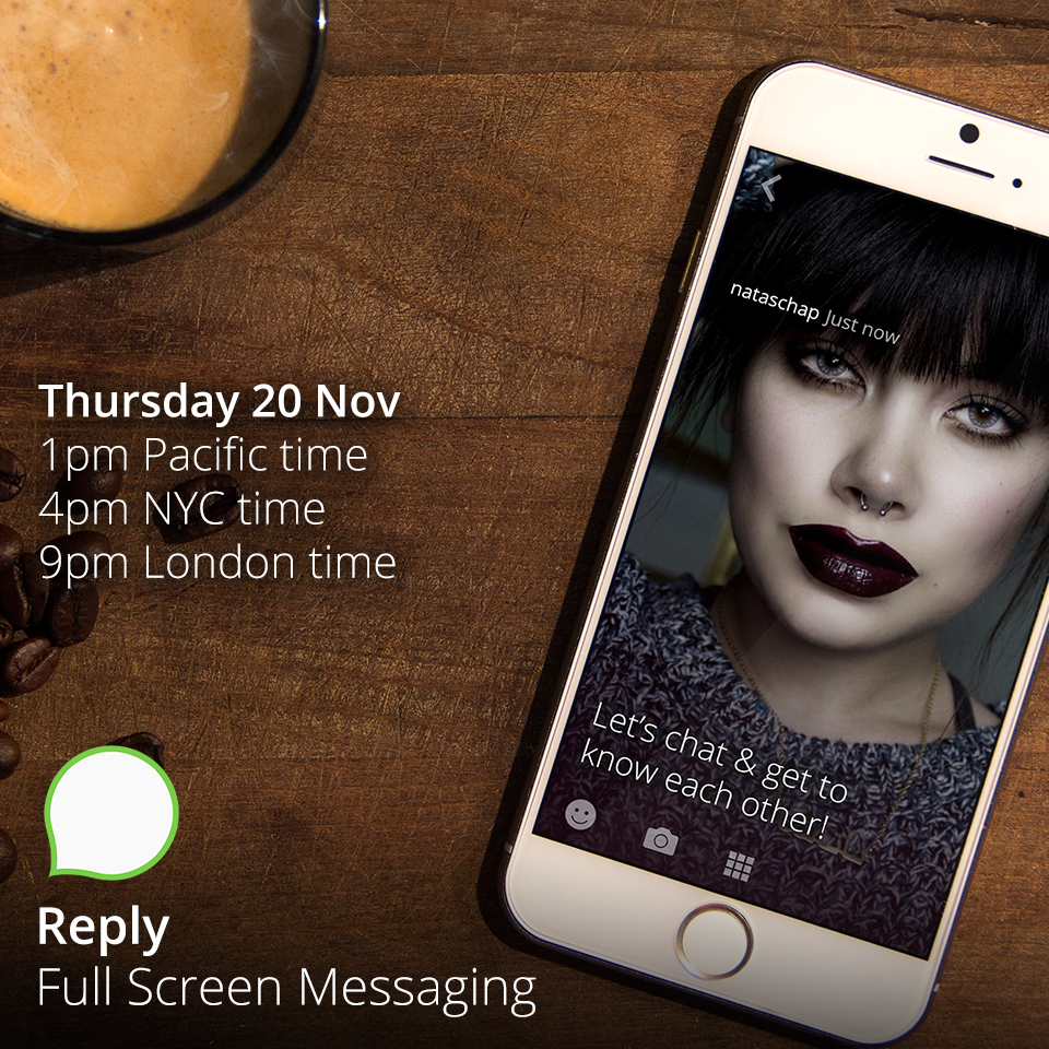replychat's tweet photo. You can chat with pro makeup artist nataschap today on Reply. Her username is: nataschap. Details attached. #event http://t.co/i42AxgBBeg