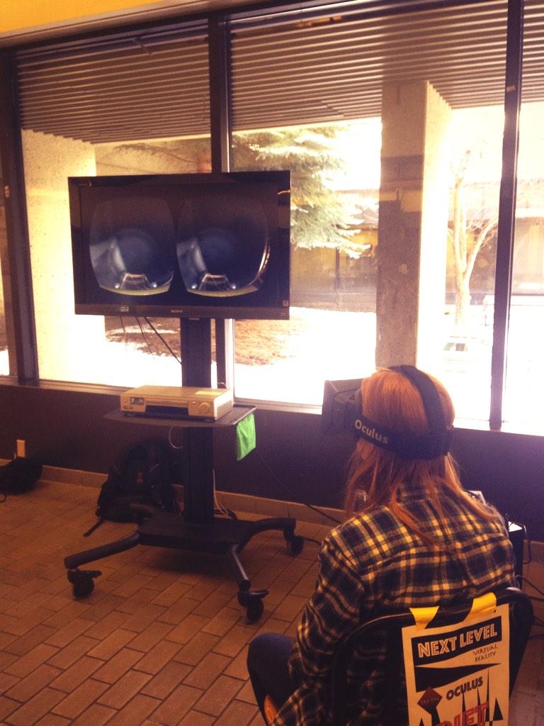 cis3_mru's tweet photo. Come by and try out virtual reality! #OculusRift #OculusRazor http://t.co/ZIAa2VD2aF