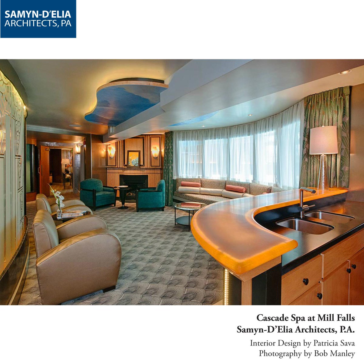 SamynDElia_Arch's tweet photo. Art Deco themed Cascade Spa at @millfalls_NH Falls in @TownOfMeredith, NH - design Samyn-D'Elia Architects http://t.co/3Ee5lcrl9D