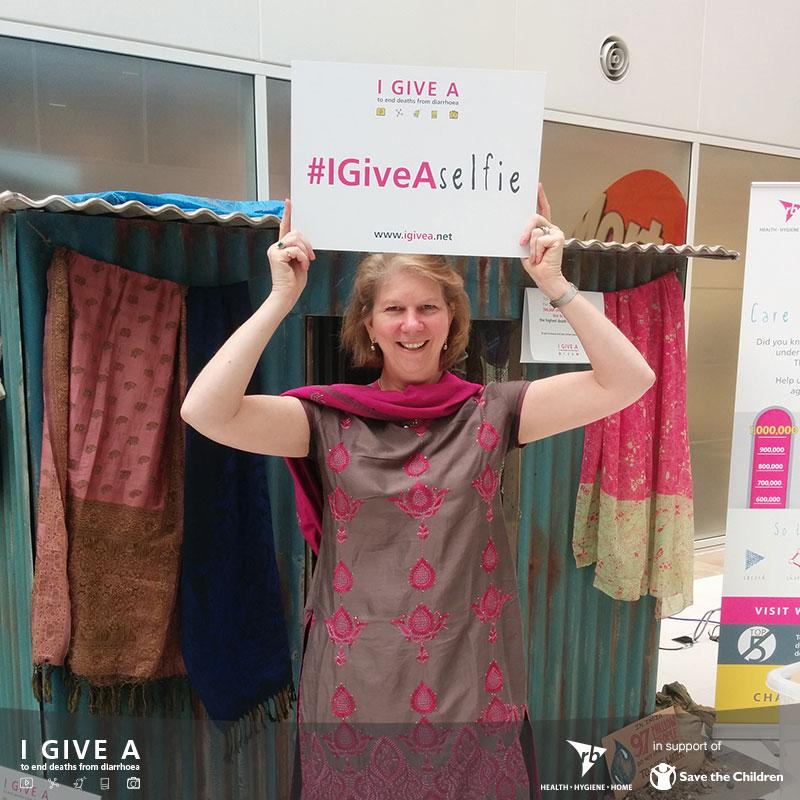 ThisIsReckitt's tweet photo. Here is @OHayerPatty giving a selfie on #UniversalChildrensDay as part of #IGiveA To End Deaths From Diarrhoea http://t.co/CwNVYyompZ