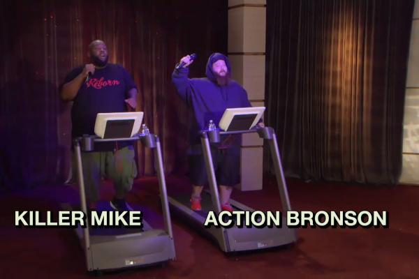 StatikSelekt's tweet photo. “@XXL: Action Bronson and Killer Mike had a rap battle on a treadmill on @adultswim http://t.co/apJxUvZ8mB http://t.co/vxtkVoqWEI” << epic!!