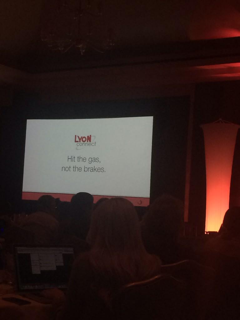 EnterpriseNtwk's tweet photo. Hit the gas, not the breaks. Great quote from #ENCON2014 @cbl_23 @LyonRealEstate http://t.co/RHbTD5fi8e