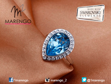 Marengo_Moda's tweet photo. Delicado #anillo de SWAROVSKI® ELEMENT color turquesa está rodeada en pave para maximizar su brillo #catalogo #moda http://t.co/07tS2w3cxr