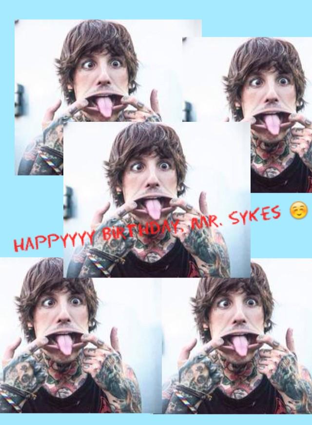 Happy birthday me beautiful idol. Mr. Oliver Sykes. I love you man :)) 