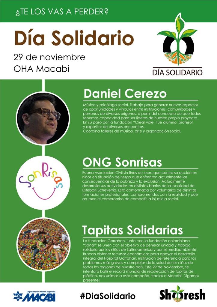 shoresh9's tweet photo. Hola @Danieducerezo y @LinksSolidarios ! Ya vieron todos los que participamos del #diasolidario?? No se lo pierdan! http://t.co/dhdBRPFqHR