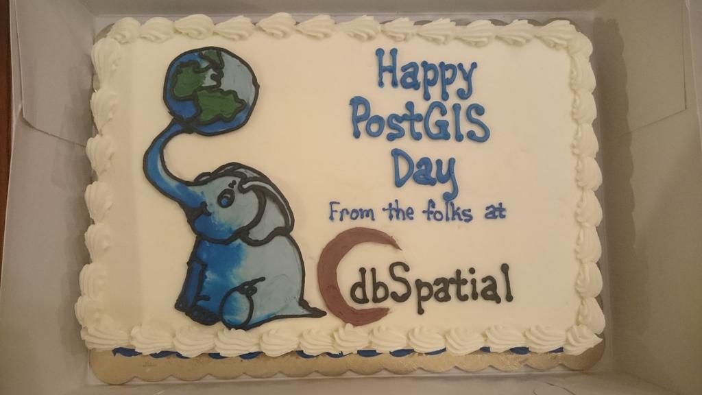 PostGIS day cake