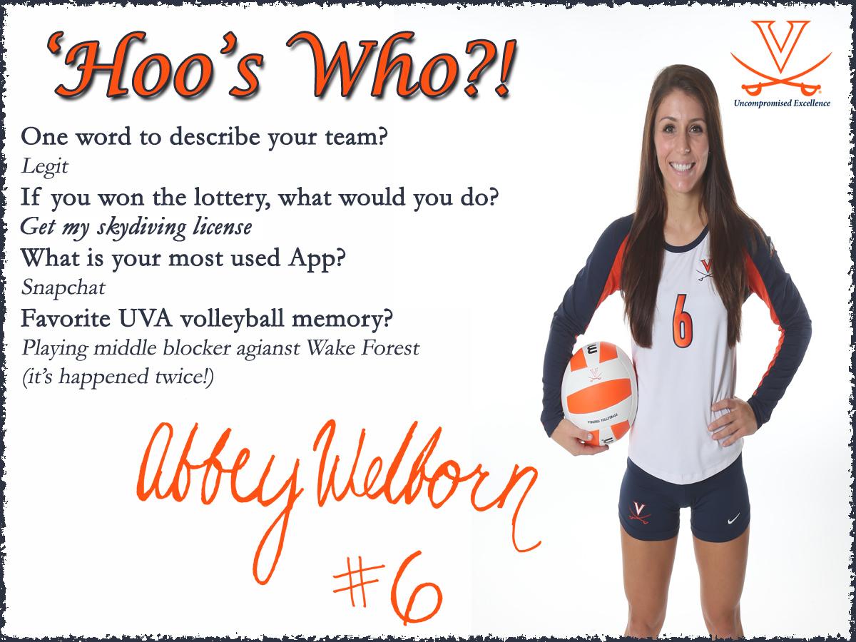 UVAVolleyball's tweet photo. In honor of Senior Day, meet our final two 4th years, Abbey and Sydney! Come support them vs Pitt on Sunday! #HoosWho http://t.co/mxZDsKTXJ6