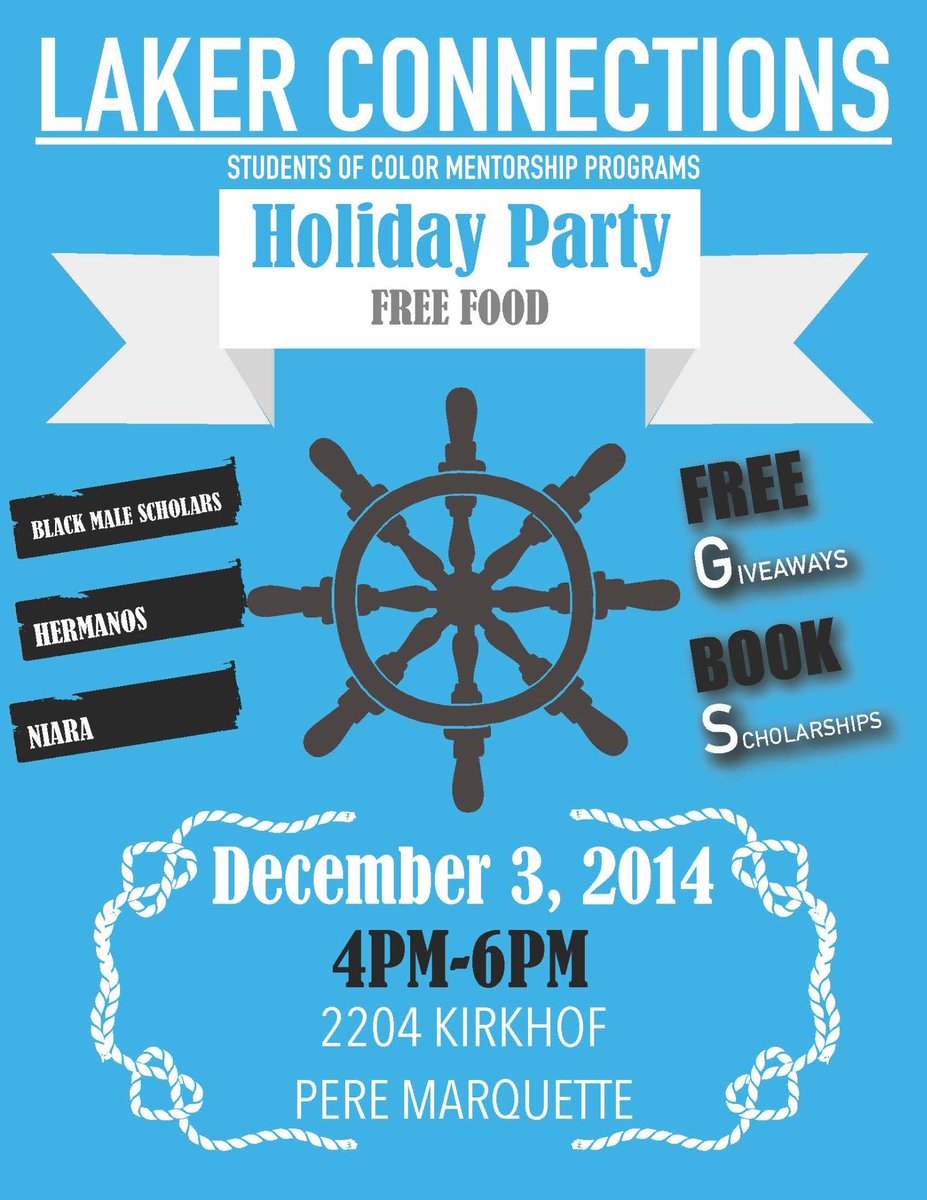 GVSUHermanos's tweet photo. The Laker Connections Holiday Party is Coming Up. Who's coming? http://t.co/c3O1d4jbeC