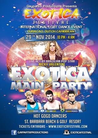 GayTrips4U's tweet photo. Join me for @ExoticaFestival #Curacao 
4-night pckg #SantaBarbaraBeachHotel and #ExoticaFestivalPasses from $549/pp http://t.co/3roesNm7U9