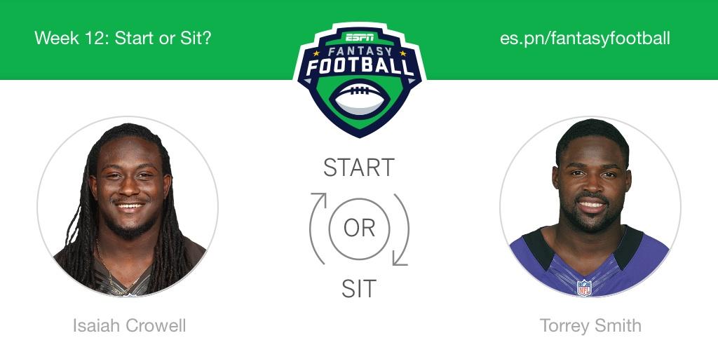 gtrevir's tweet photo. Who should I start this week? Isaiah Crowell or Torrey Smith! @ESPNFantasy #FantasyFootball http://t.co/XCkSeFKMvf