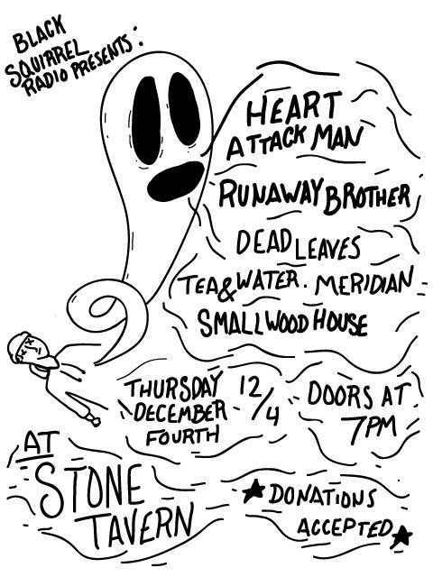 JustinHMGraci's tweet photo. .@BSRKent Presents: @HeartAttackMane @runawaybrother @deadleavesoh @TeaAndWaterTime + @MeridianOhio in 2 weeks! http://t.co/4zaRqnxVC2