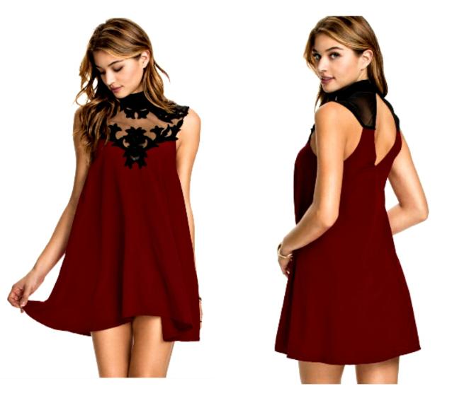 modaenoferta's tweet photo. ¡Especial Eventos! VESTIDO BLUSON BURDEOS ESCOTE ENCAJE NEGRO. Pide el tuyo por sólo 22,95€ http://t.co/57QijYocMs