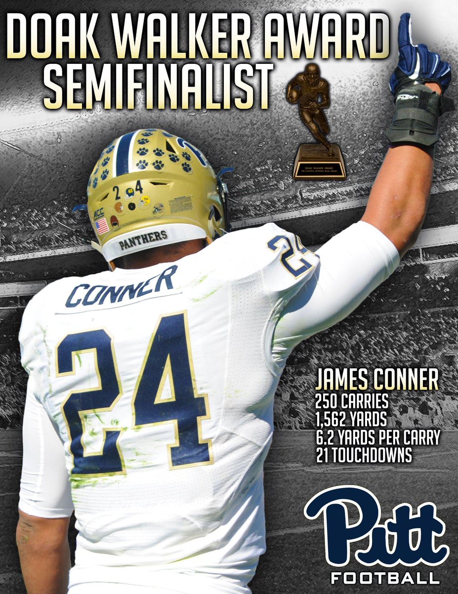 Congrats to <a href="/JamesConner_/">James Conner</a> on being named a semifinalist for the <a href="/DoakWalkerAward/">Doak Walker Award</a> #H2P