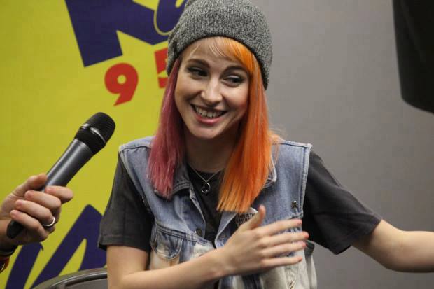 Bleached Denim Vest, worn by Hayley at Kiss 95.1 in Charlotte, NC. Place your bids now: bit.ly/pmoreyardsale.