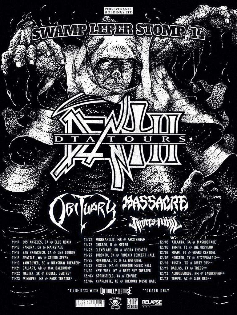 Calgary Is Next on the List!
FloridaDeathMetal rolls into Mac BallRoom TomoroNight!!
Obituary-DTA-Massacre