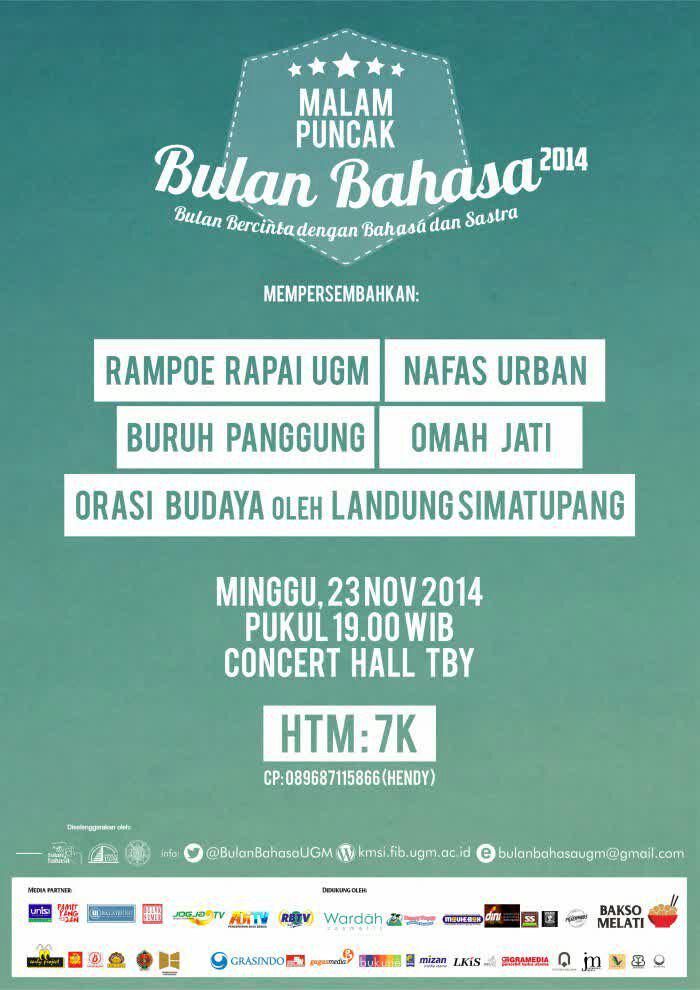 TONIGHT!! MALAM PUNCAK #BBUGM2014 | 23/11/14~19.00 | TBY CONCERT HALL | HTM:7K 089687115866