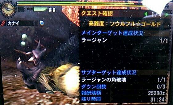 破壊 ラージャン 部位