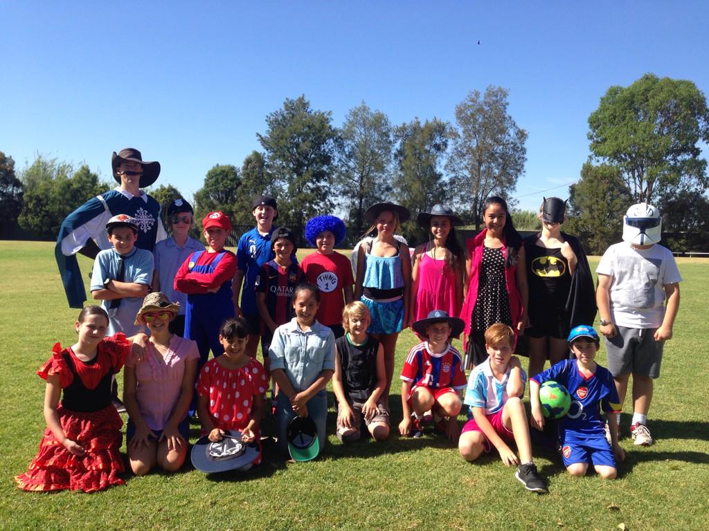 SJSyr62014's tweet photo. #s3g14 all dressed up as their favorite book character for authors' day. http://t.co/S47bZNNxcA