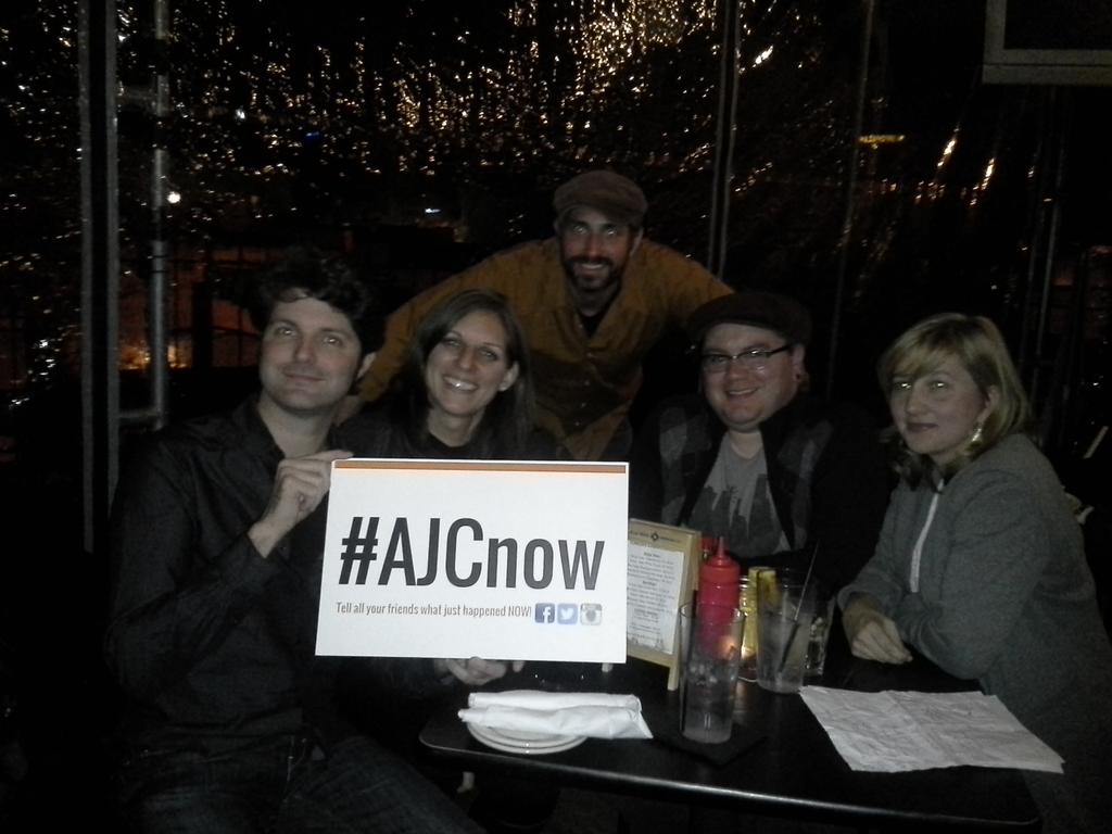 MRuggieriUSAT's tweet photo. Thanks to @eddiesattic for letting us hang and buy folks apps and drinks! #AJCnow http://t.co/5DfkpZwb7I