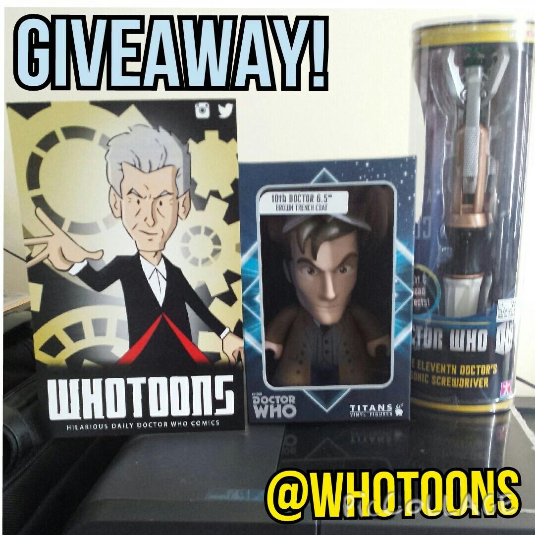 WhoToons's tweet photo. GIVEAWAY! How to enter: 1) Follow @whotoons 2) Retweet 3) Favorite. Winner will be announced Monday. #doctorwho http://t.co/JxCzjst8UL