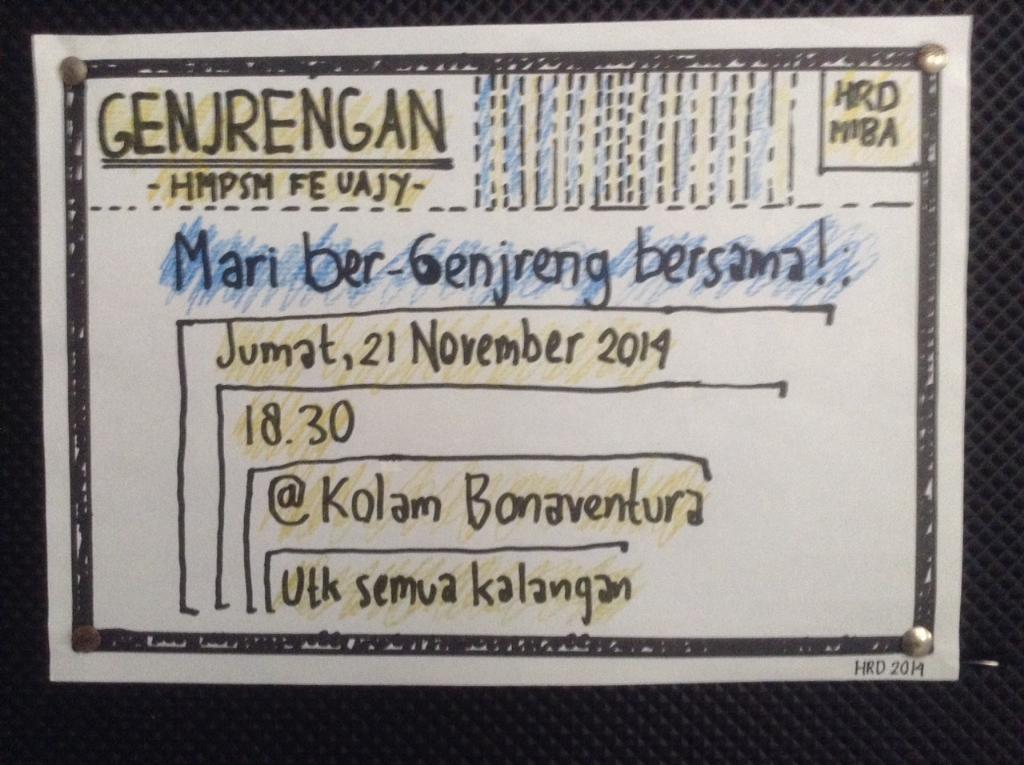 hmpsmfeuajy's tweet photo. Genjrengan bareng by HMPSM. Jumat, 21 Nov 2014. pk 18.30. di Stone Box. Jangan lupa dateng. cc: @HRD_HMPSM 🎸🎸🎸 #ralat http://t.co/772TnjWICD