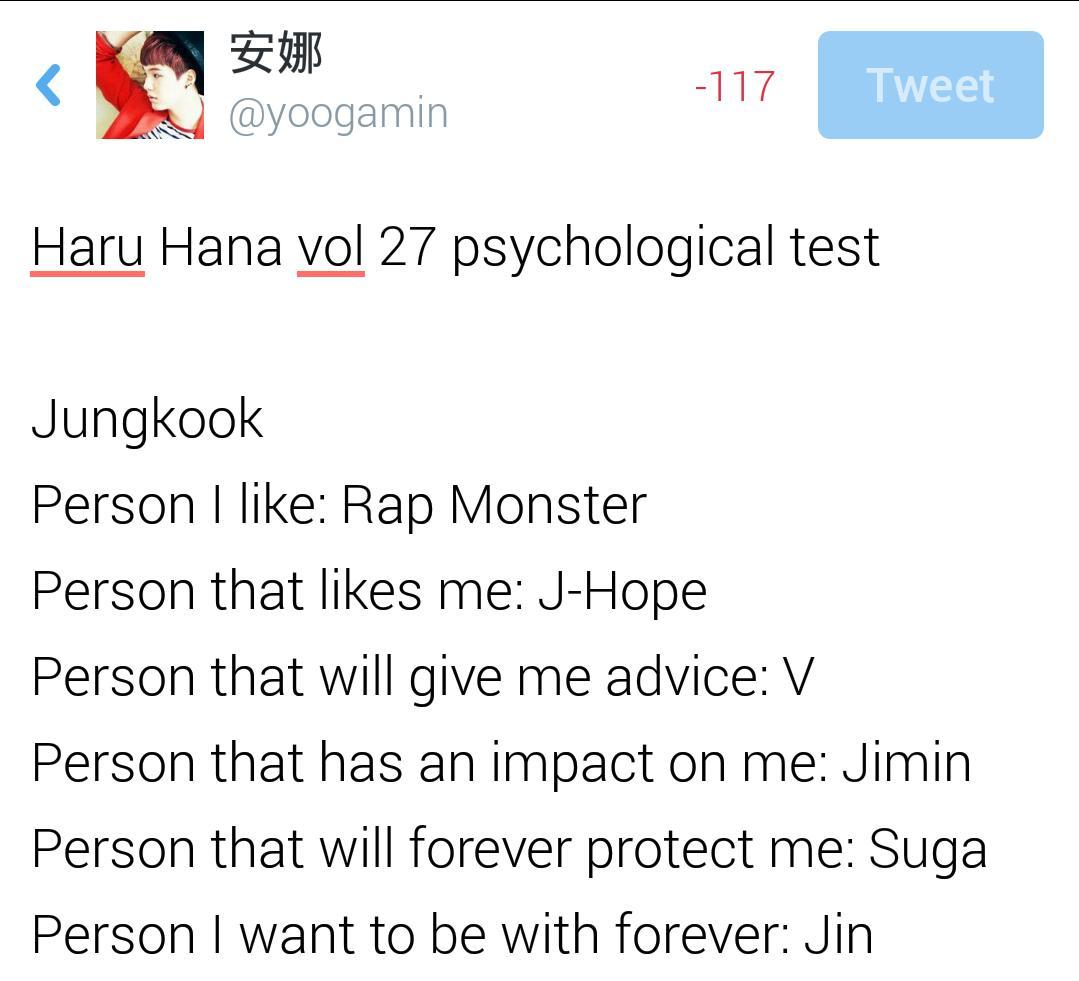 annnnna🌺 on Twitter "Haru Hana vol 27 BTS Psychological