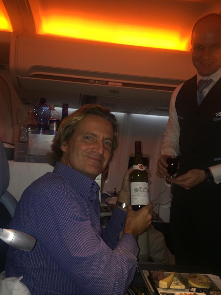 CBeigbeder's tweet image. #BeaujolaisNouveauDayà bord de @_LaCompagnie en route vers NYC