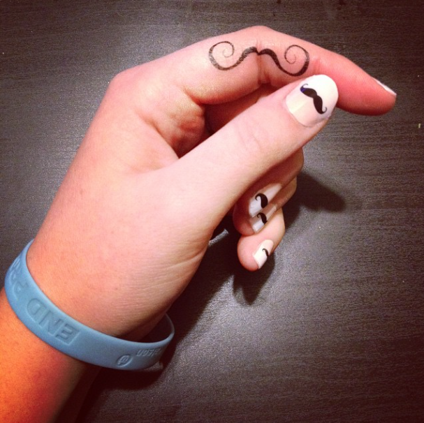 MeredithPerri's tweet image. My latest #Movember addition. (cc: @JPignatiello because @kddillon219 wants to see your reaction). #MoSista