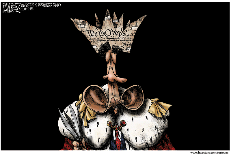 IBDeditorials's tweet image. Michael Ramirez cartoon: President Obama has the Constitution on his mind ow.ly/EDraA #amnesty #tcot
