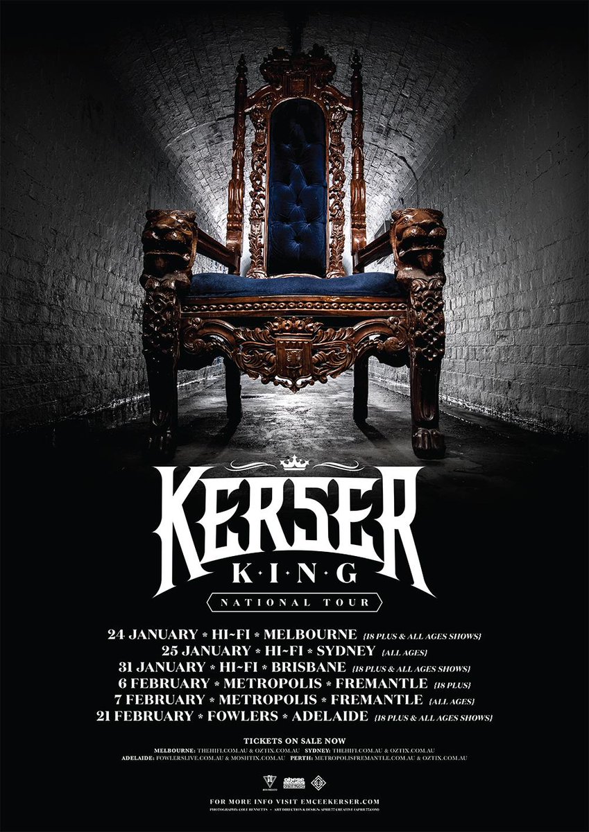 <a href="/TheKerser/">Kerser</a>  KING NATIONAL TOUR 2015.TICKETS SELLING FAST!! Get your tix here: bit.ly/kersertix