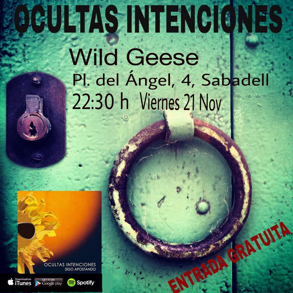OIntenciones's tweet photo. Esta noche en el Wild Geese de #Sabadell , a partir de las 22:30, #entradalibre #concierto http://t.co/fKWZpGgKTj