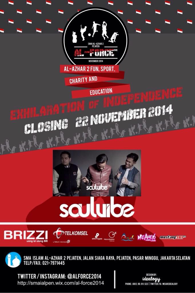 ALFORCE_2's tweet image. Tomorrow!
@ SMAI Al-Azhar 2 Pejaten
First confirmed: @SVSoulvibe