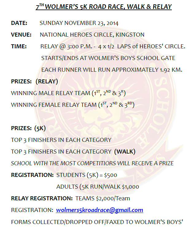 wolmersdotinfo's tweet photo. Wolmers' 5K Road-Race &amp; Relay - Sun. Nov. 23 (3 pm) http://t.co/N90WUDUJJ3