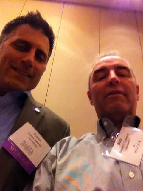TraversBuzz's tweet photo. Selfie w exhibitor at #mscpamap14 http://t.co/QuVlPdd4No