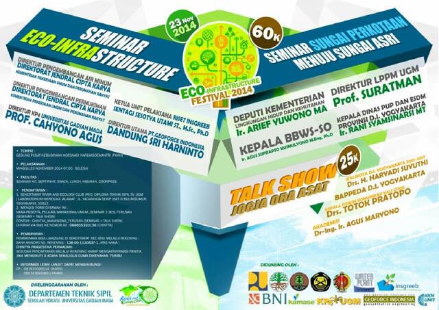 MCC_DTS_UGM's tweet photo. Ada kabar yg menakjubkan disiang ini. Hadiri seminar nasional Eco-Infrastructure oleh @RecDtsUGM hanya 10rb!!!!! http://t.co/exTZmixJny