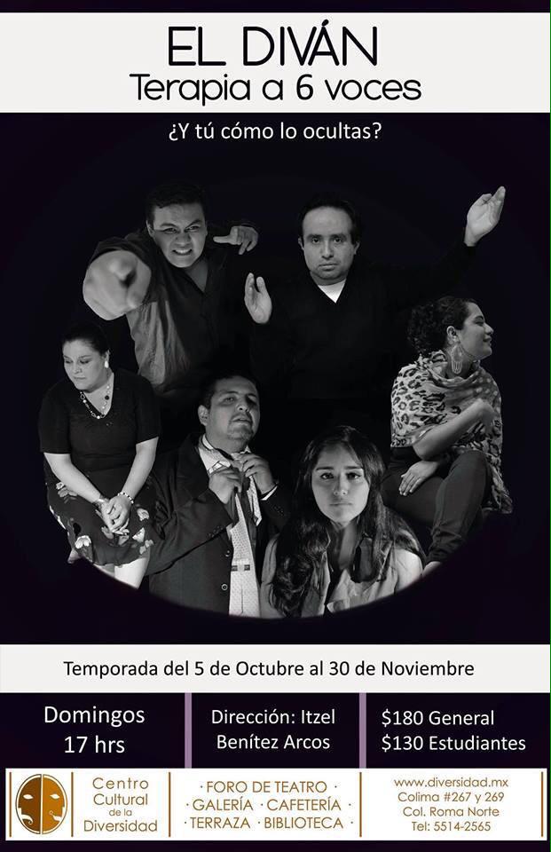 ElDivanTerapia's tweet photo. Últimas funciones que esperas!? @siquiacom @dra_psicologiaa @ChilangoCom @teatrounam @Comunidad_CCD @alasbutacas #DF http://t.co/OdRNlNJEyi