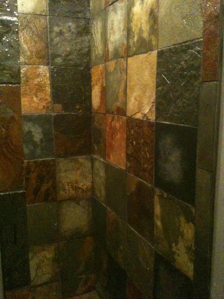slateexport's tweet image. Colorful slate tile bathroom slate-export.com