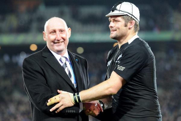 AllBlacks's tweet photo. Test number 100 (64th as skipper) #CaptainRichie100 http://t.co/mX2FKmJafP