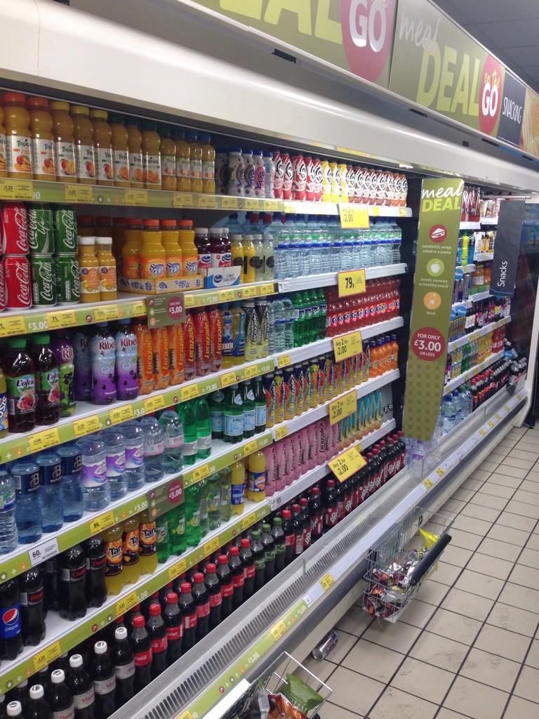 TescoRoyals's tweet photo. Come look at our new drinks range. In store now @Ben_Leclerc_ @_rachelthomas_ @eloiseamycarter @ http://t.co/XJZVcTQkYf