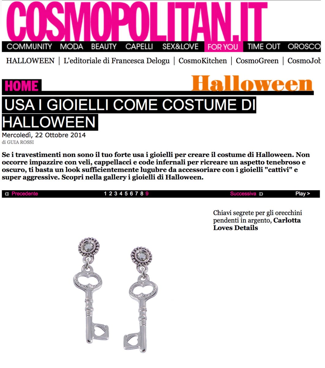carlottaloves's tweet photo. Orecchini Il mio segreto by @ @carlottaloves 
@Cosmopolitan_IT #fashion #bijoux #orecchini #cosmopolitan #trend http://t.co/Qmdv1yXZQx