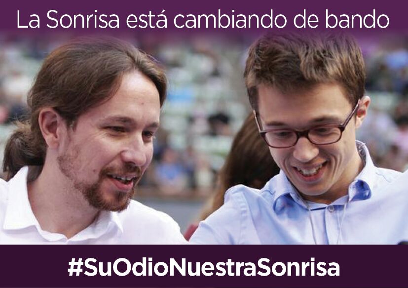PodemosLatina's tweet photo. Ellos son odio, engaño, mentiras, corrupción. Nosotros la alegría, la esperanza, el futuro #SuOdioNuestraSonrisa http://t.co/n6xoS40Whu