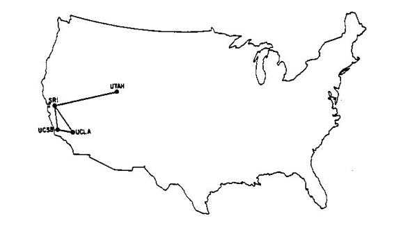 microsiervos's tweet photo. Tal día como hoy pero en 1969 se establecía el primer enlace de ARPANET entre UCLA y Stanford (SRI) http://t.co/4khDrAygsl