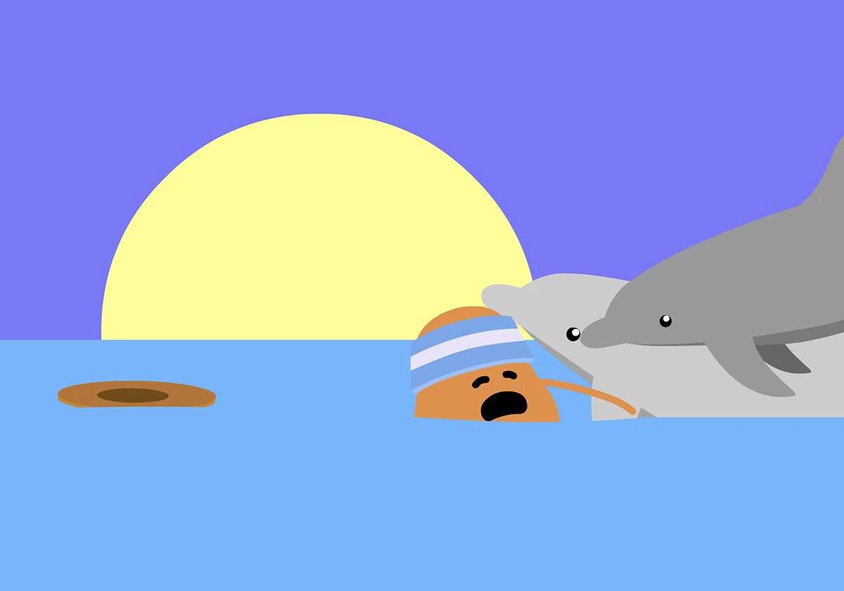 I thought dolphins were meant to be friendly! #dumbways2 dumbwaystodie.com