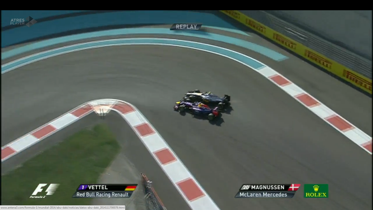 Vettel y Magnussen ...